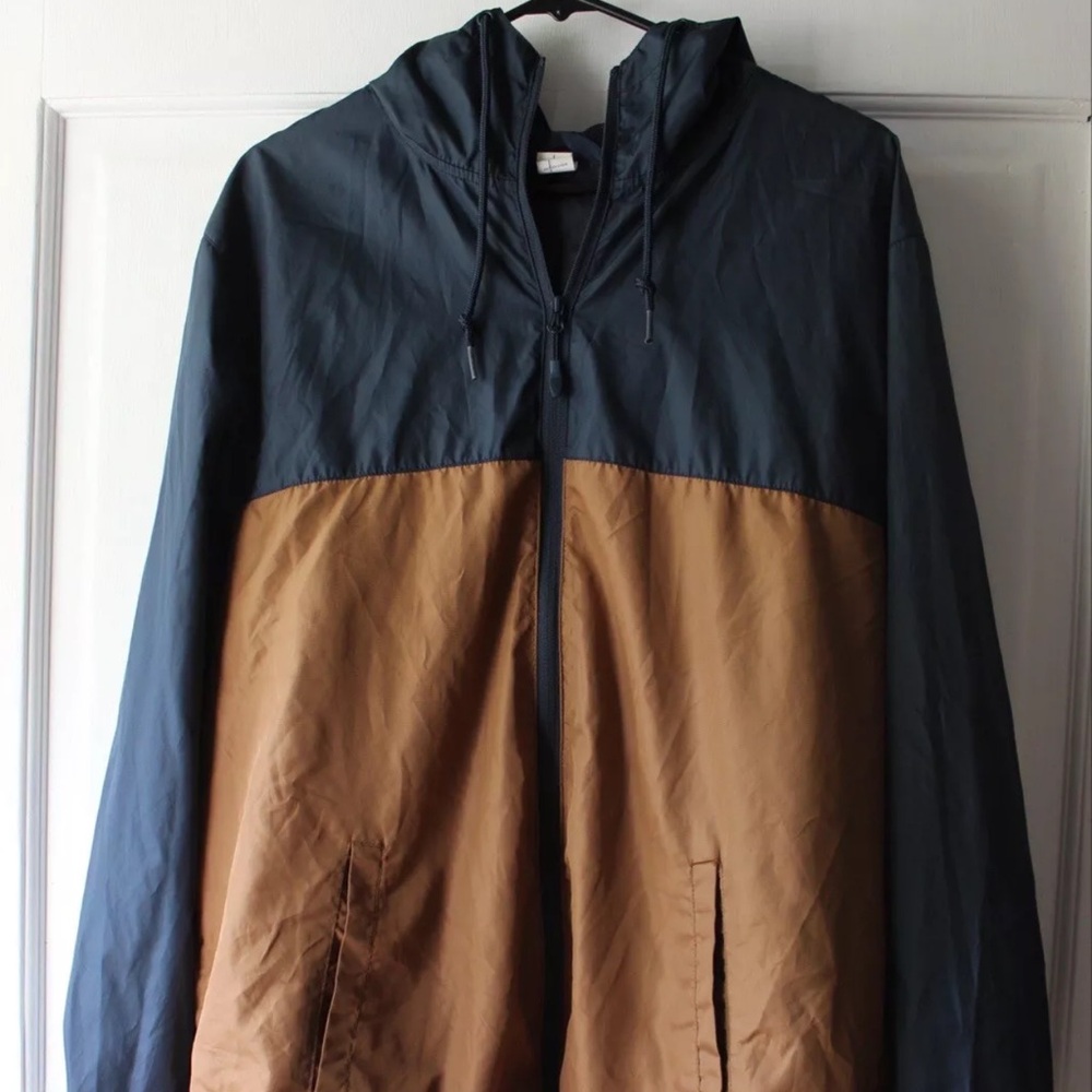 Independent Trading Co Brown And Blue Windbreaker Size Large Tilly’s